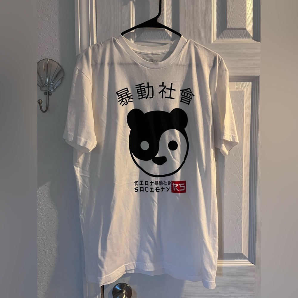 Riot Society Panda Graphic T-Shirt - White